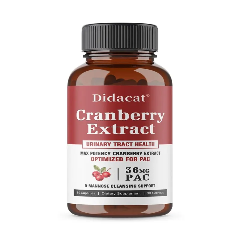 36 mg PAC de Extrato de Suco de Cranberry Superior - Mais D-Manose Apoia a Saúde do Trato Urinário Cápsulas de Cranberry para Mulheres