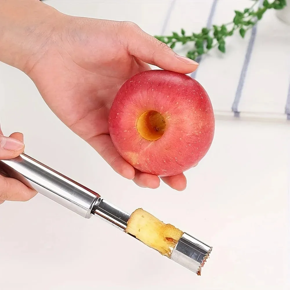 Corador de frutas em aço inoxidável, datas vermelhas, maçã, pêra, removedor de sementes de frutas, fatiador, faca de cozinha, frutas, vegetais, utensílios