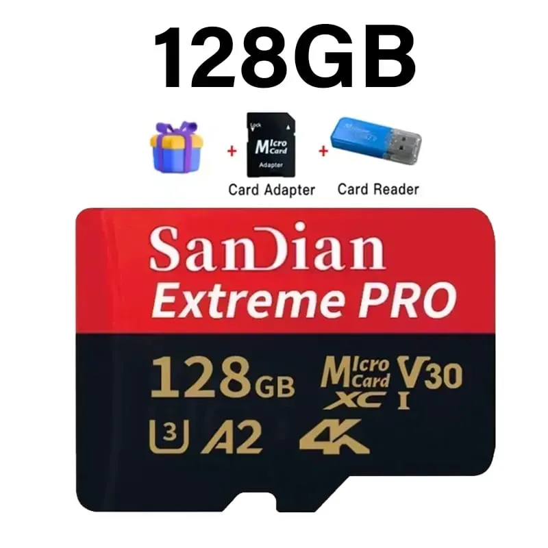 Cartão Micro TF de alta velocidade de 128 GB Class10 256 GB Cartão Flash Cartão de memória de 512 GB para smartphone tablet