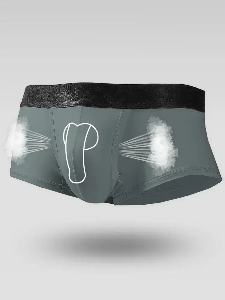 Spermatic underpants Men's ice silk summer thin boys' scrotal buttonstock split varicose boxer shorts