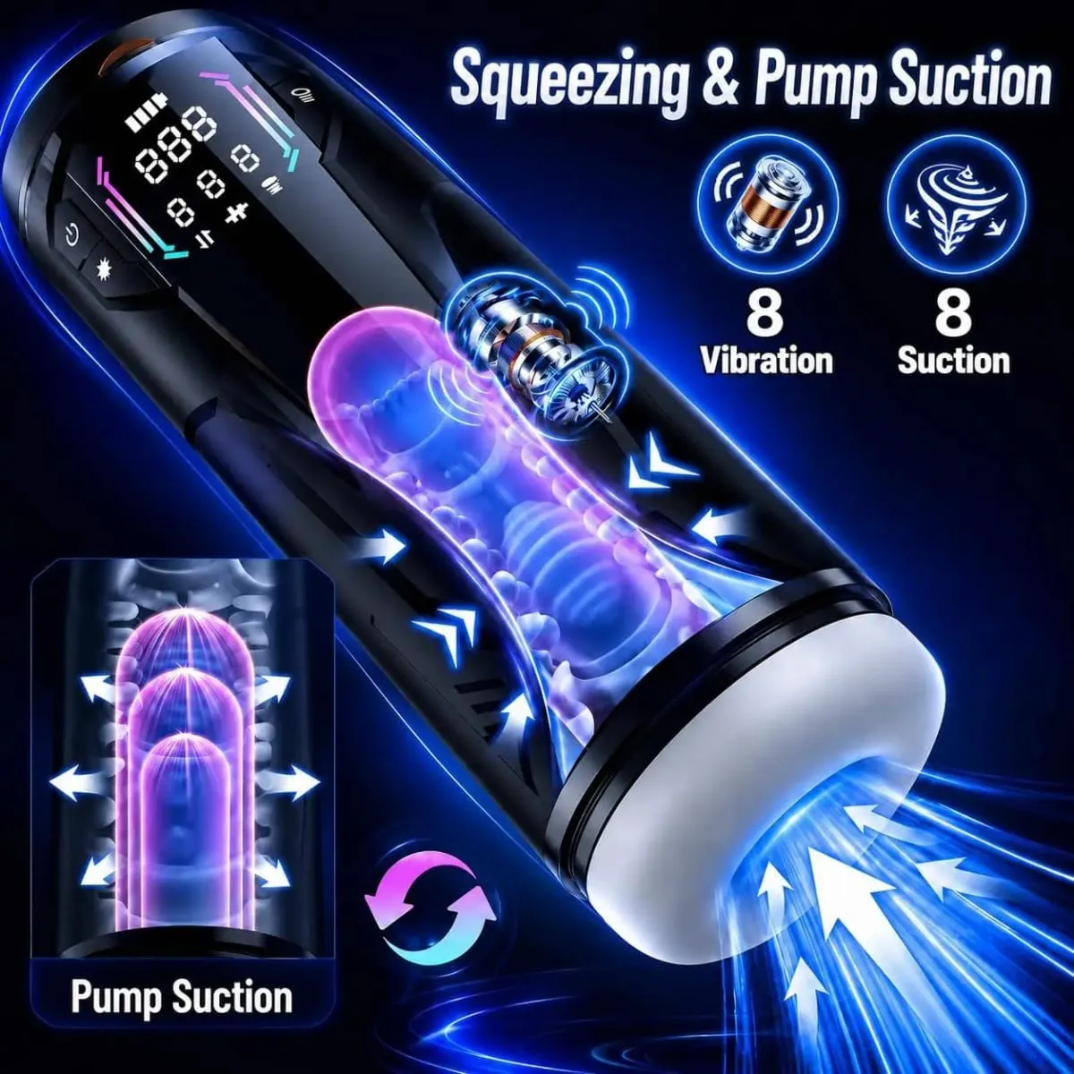 Masturbador masculino telescópico automático 7 modos de rotação de impulso bolso buceta boquete sexo máquina pênis bomba pistão mastubator