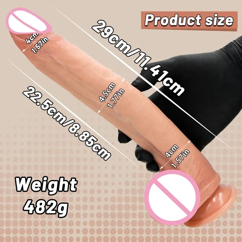 Pele realista/preto vibrador silicone pênis longo enorme vibradores com ventosa pau para mulheres masturbação brinquedos sexuais anal para adultos — image 9