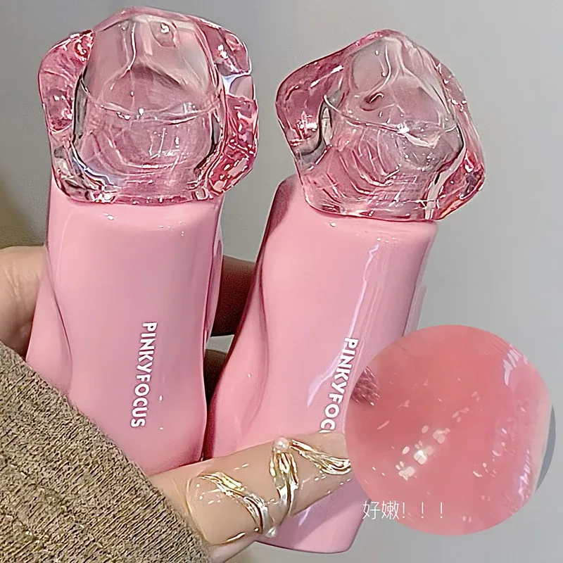 Pinkyfocus batom brilhante espelho brilho labial hidratante hidratante suculento nu lábio matiz longa duração diário natural maquiagem batom