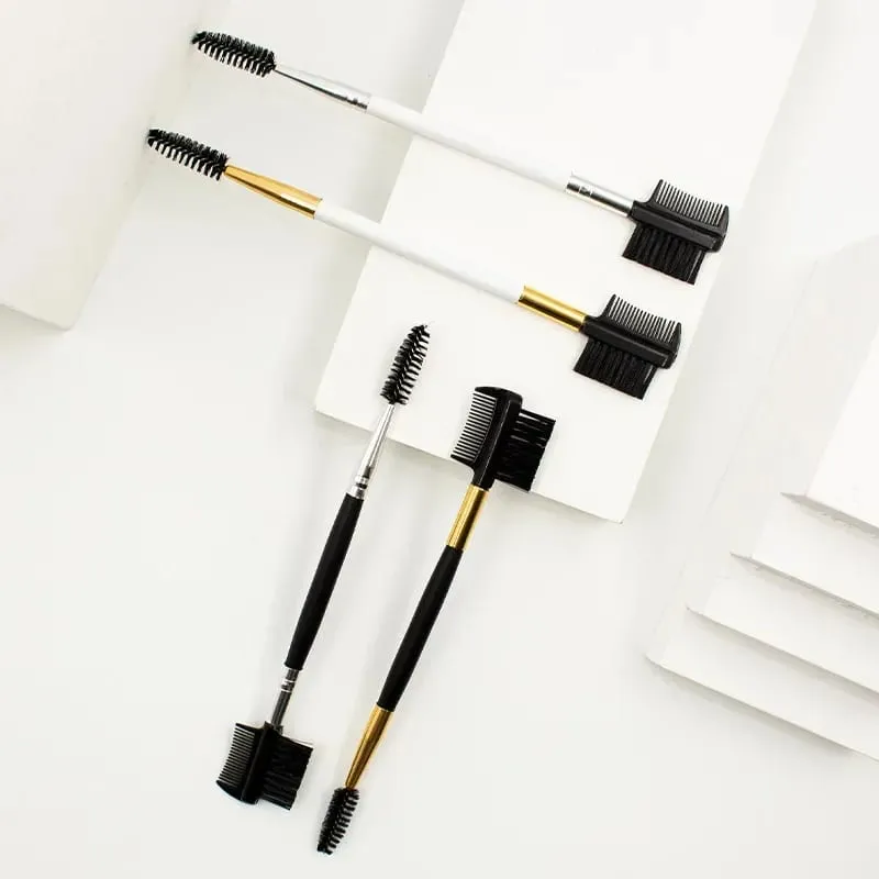 1PC Double Ended Eyebrow Comb Brush Beauty Makeup Brushes Eyelash Applicator Professional Make Up Tool