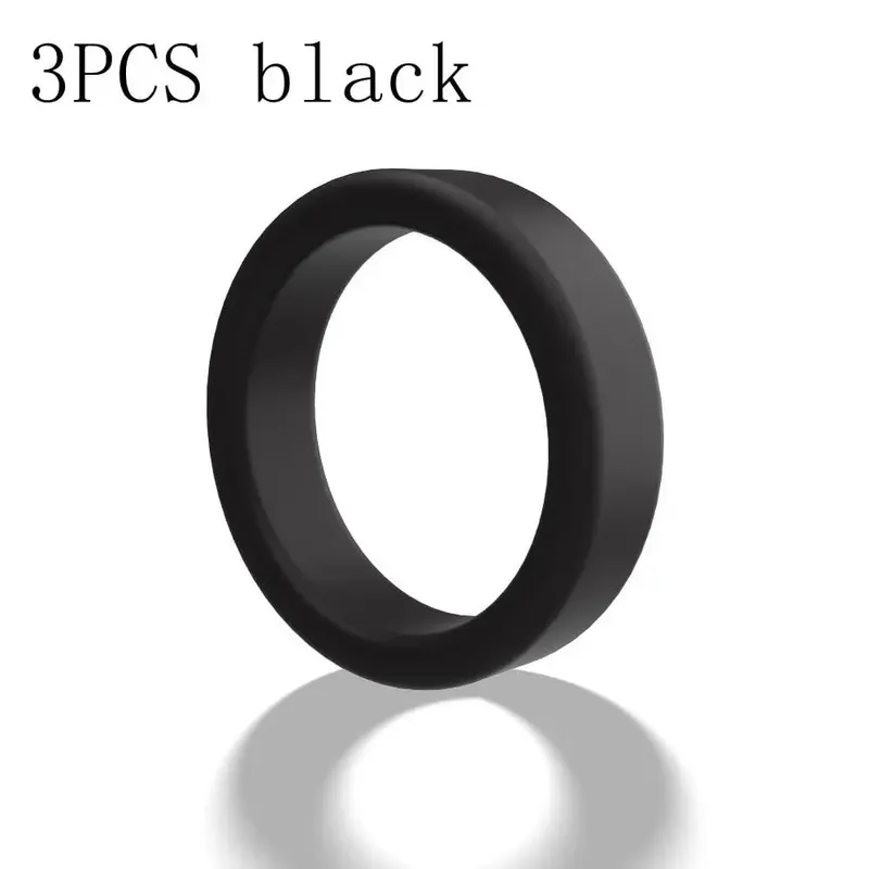 3 pçs/set Anel Peniano Retardar A Ejaculação Silicone Reutilizável Sêmen Anéis Penianos para Homens Ampliação Brinquedos Sexuais Para Homens Anéis de Casal