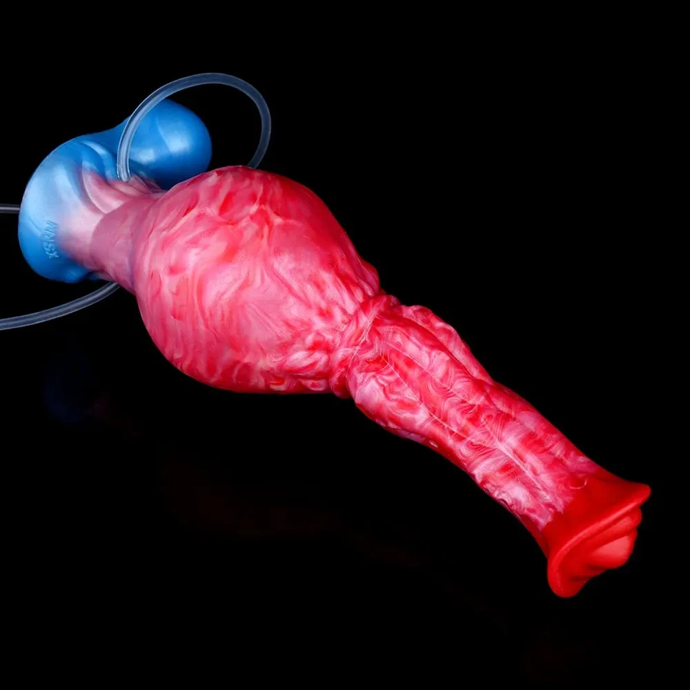 Plugue anal inflável para cavalo, plugue anal de silicone para ejaculação, pênis com nó, ponto g, treinador anal, brinquedo sexual gay, homens e mulheres