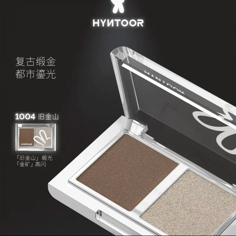 Hyntoor batom preto com glitter gótico, conjunto de cores duplas, prata fosca, nutritivo, cetim escuro, metálico, efeito esfumaçado diário
