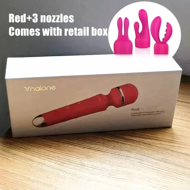 Nalone rock poderoso clitóris vibrador usb recarga varinha mágica av vibrador massageador produto sexual brinquedos sexuais eróticos para mulher