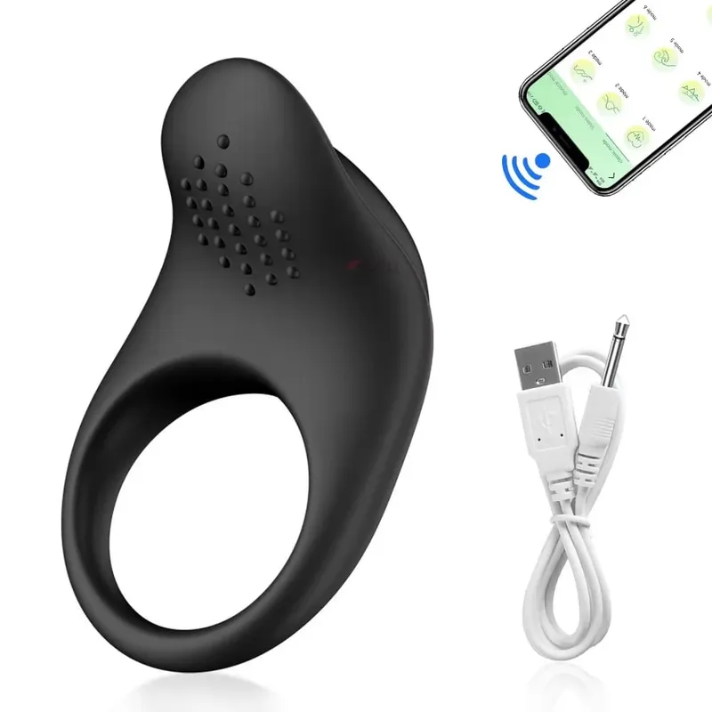 Anel peniano com controle por aplicativo, vibrador para homens, atraso na ejaculação, anel peniano, brinquedos sexuais, bloqueio de pênis, anel peniano adulto, suprimentos sexuais masculinos 18 +