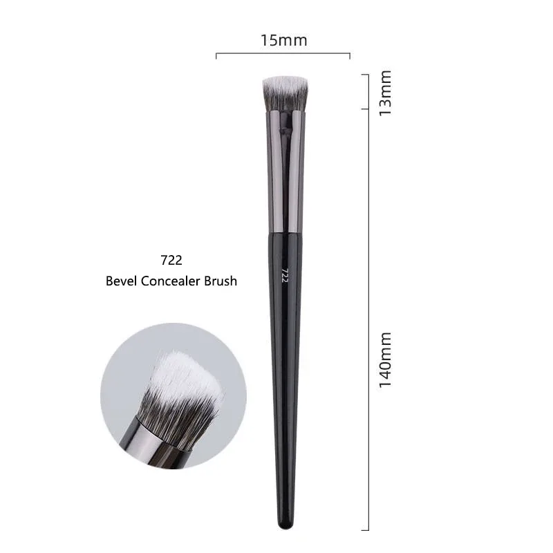 1pc pro pincéis de maquiagem fundação pó fã compõem escova contorno 3d pontilhado sombra corretivo ângulo sobrancelha sombra ferramentas