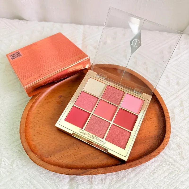 Charlotte Tilbury 4Pan Velvet&9Pan Silk Shimmer Eyeshadow&Cream Blush Dewy Long Lasting Buildable Blendable Natural Glow Makeup