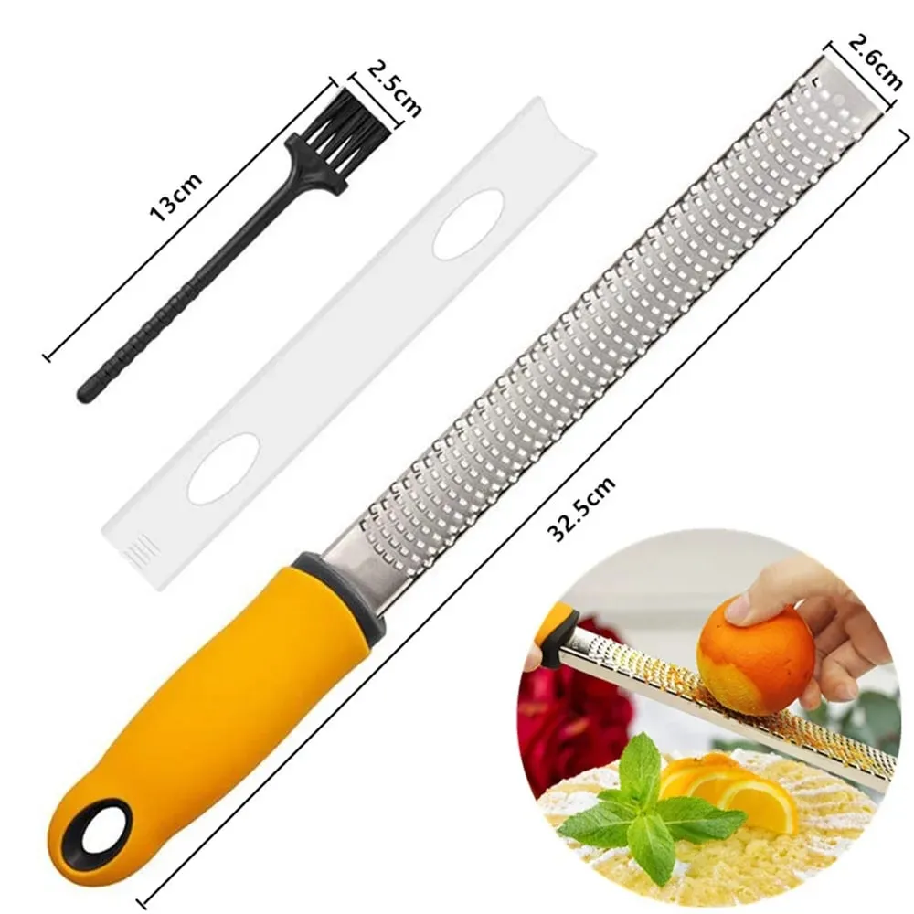 Multifuncional retangular de aço inoxidável ferramenta ralador queijo chocolate limão ralador queijo slicer descascador frutas cozinha gadget