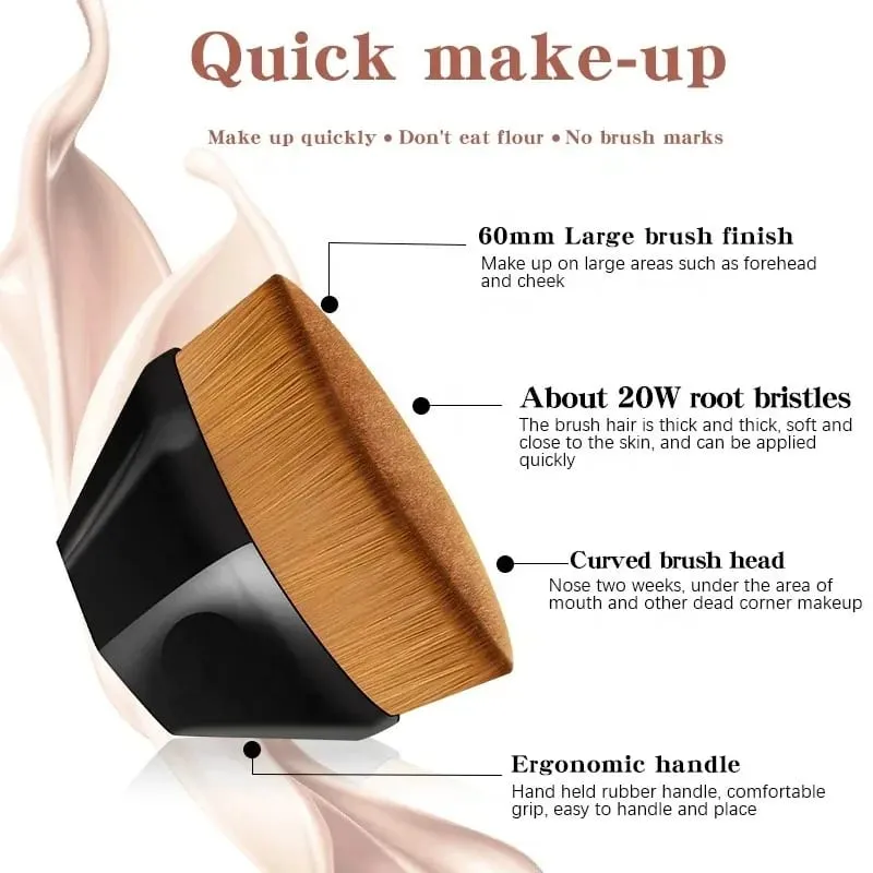 Novo pincel mágico de maquiagem beleza pó rosto blush pincéis portátil profissional escova de fundação grande cosméticos base macia compõem