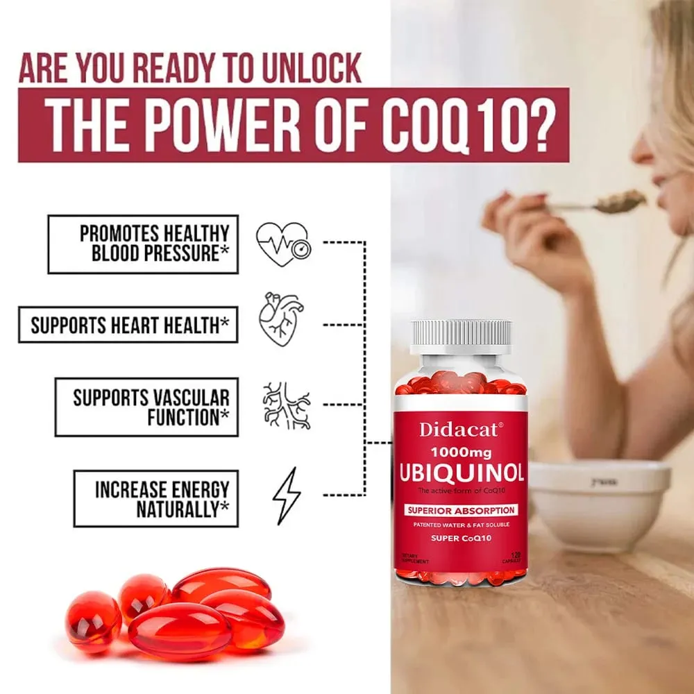 Super Panthenol Coenzyme Q10 Antioxidant Provides Energy Supports Joint and Heart Health and Promotes Cardiovascular Health