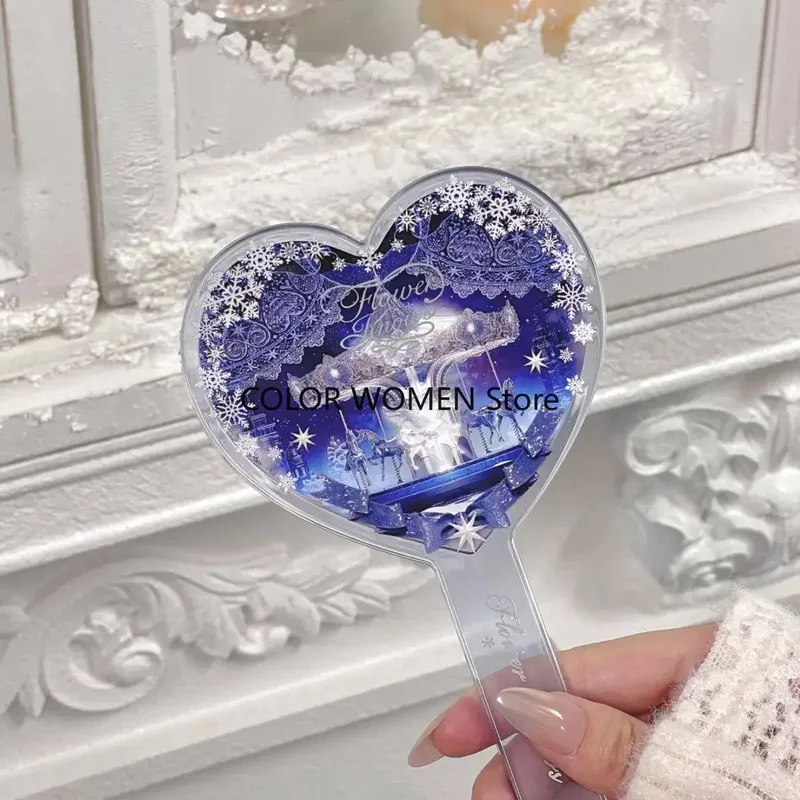 Flower Knows 2025 Christmas-themed handheld mirror heart-shaped bag charm and fragrance hand cream set
