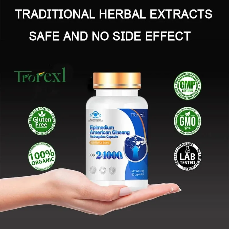 Suplemento de força extra com extrato de epimedium e panax ginseng Suplemento masculino que melhora os níveis de energia masculina — image 6