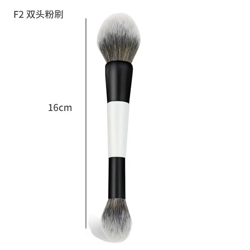 Conjunto de pincéis de maquiagem de cabeça dupla F1-F4 para base blush destacando ferramentas de beleza modelador facial pincéis cosméticos