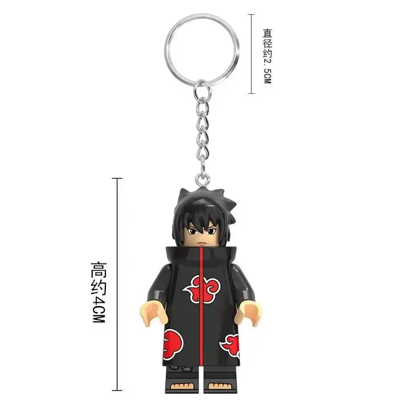 6style Beautiful Handmade 3D Cartoon Naruto anime peripherals keychain cute mini movable Figures Heads Assembly keychain gift