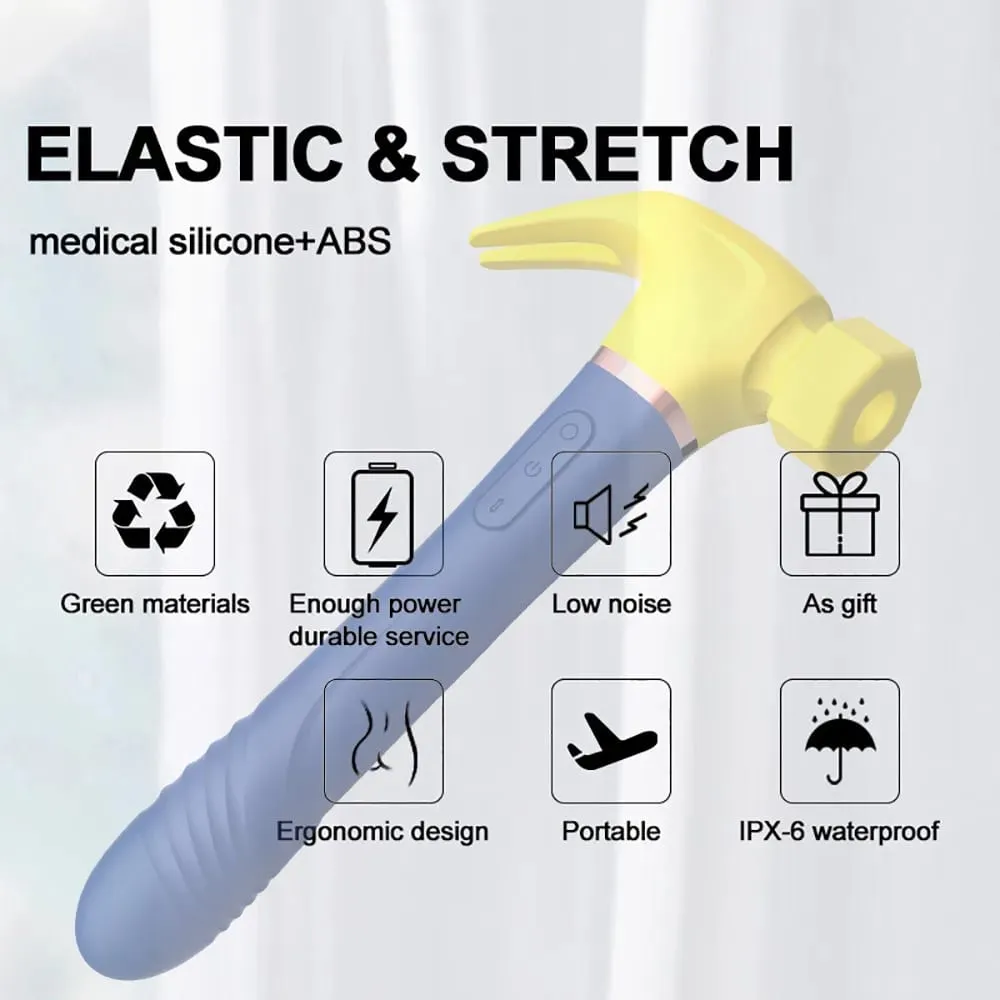 Vibrador martelo multifuncional, máquina sexual, estimulação do ponto g, vibrador telescópico, massagem vaginal, sucção de clitóris, masturbador feminino — image 2