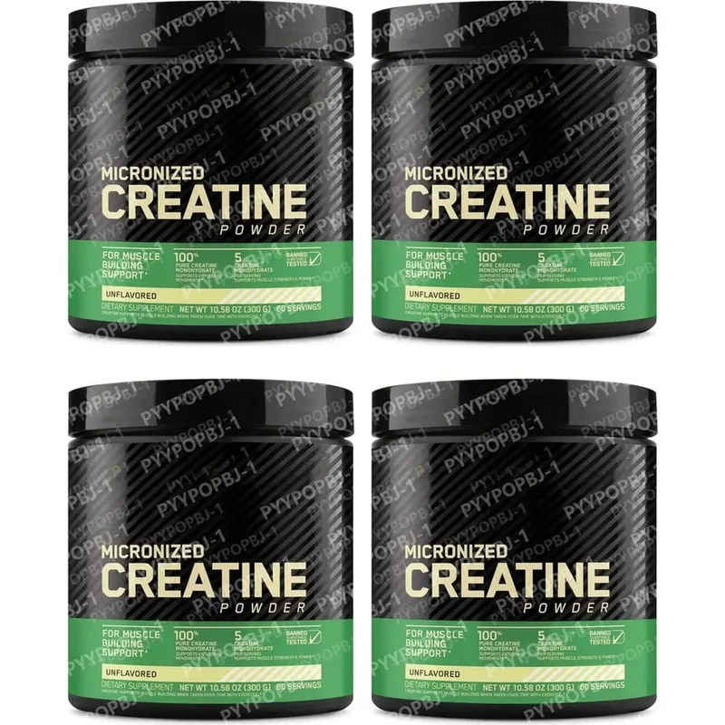 Creatina monohidratada micronizada, pó puro e sem sabor para construção muscular, força, suporte de recuperação, adultos 300g