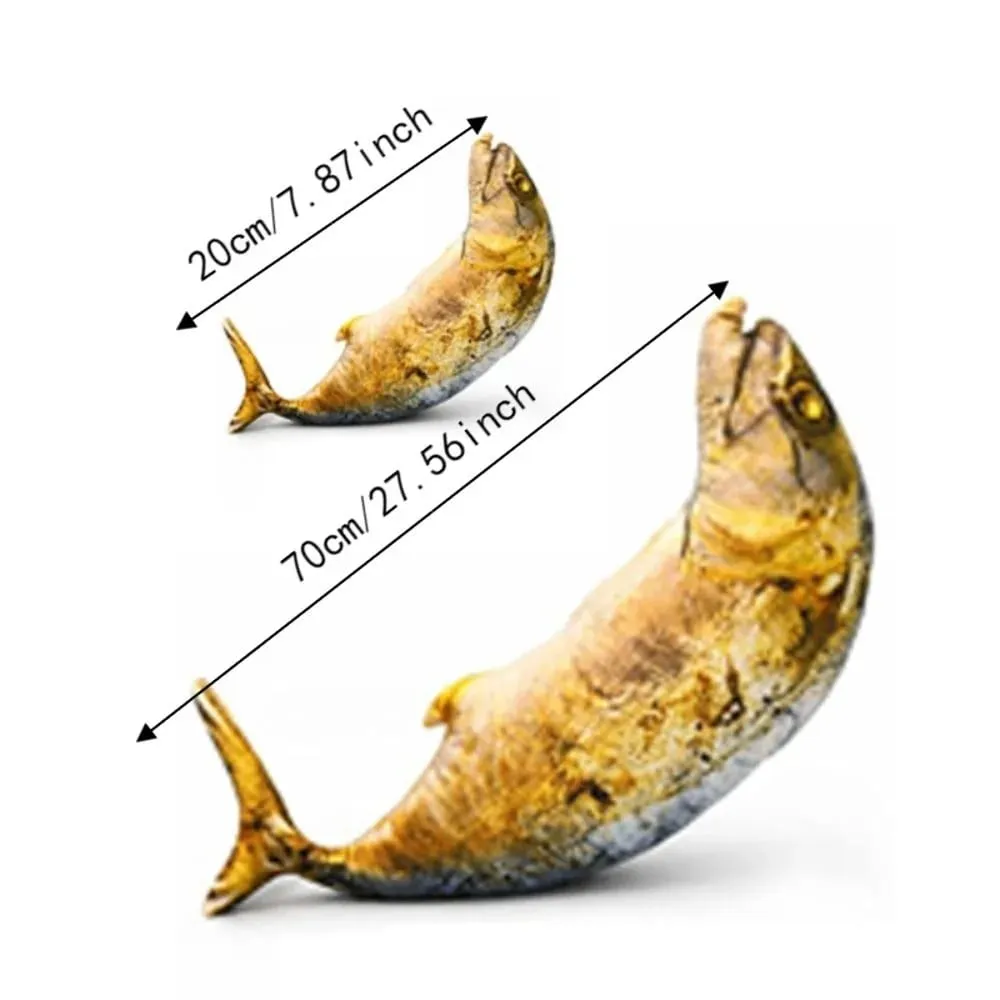 Gifts Realistic Mackerel Plush Pillow Plush Soft Stuffed Fish Plush Toy Mackerel-shaped Cat Toy Home Decor