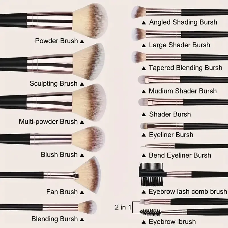 3-20 pçs pincéis de maquiagem conjunto macio macio sombra fundação corretivo mistura blush escova kabuki profissional feminino ferramenta de beleza