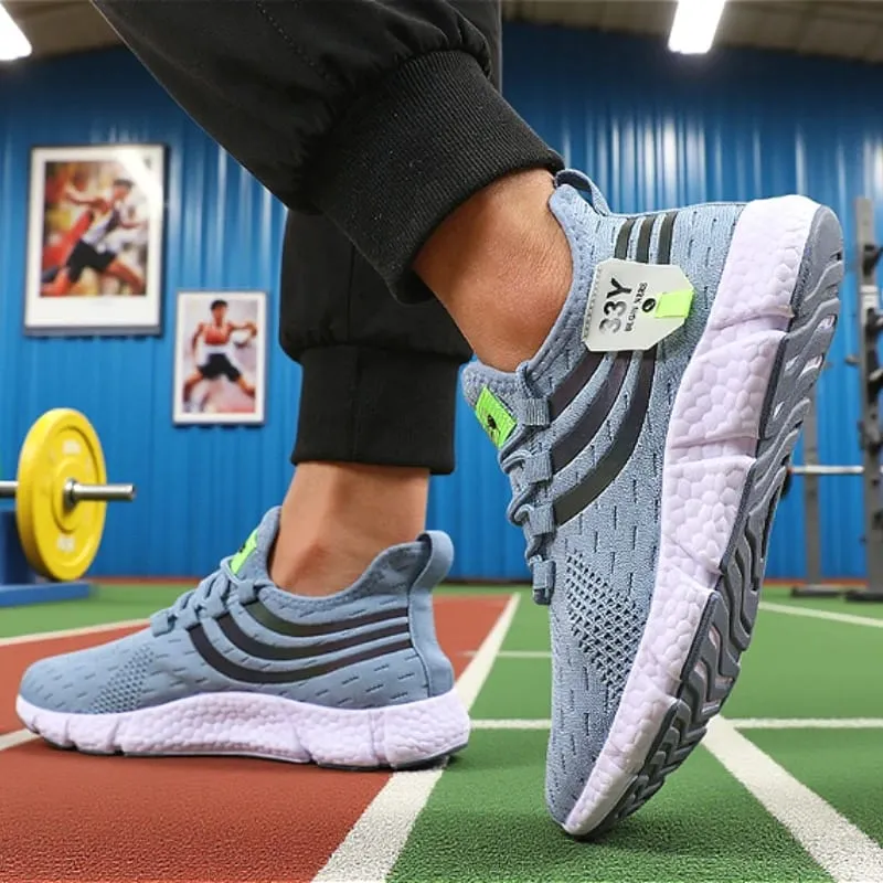 Tênis de malha masculino leve confortável macio respirável tênis de corrida atlético tenis multi colorido sapatos de caminhada
