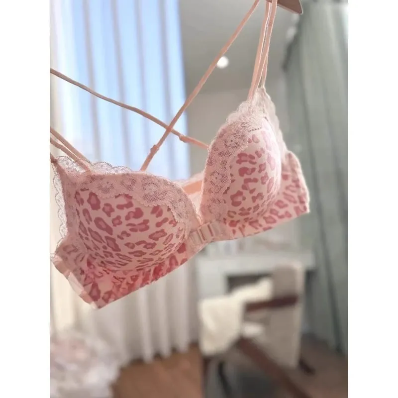 Petite conjunto de sutiã com fecho frontal, estampa de leopardo, push up, costas nuas, sexy, lingerie para festa, impulso, busto, show, formato mais completo, 32-38ab, mais vendido — image 7