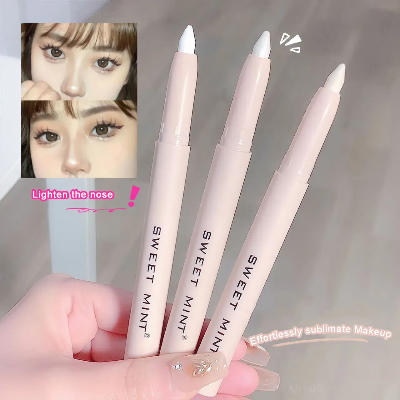 Eye Shadow Lying Silkworm Highlighter Pen Korean Eyes Makeup Matte White Pearl High-gloss Brightening Glitter Eyeshadow Stick