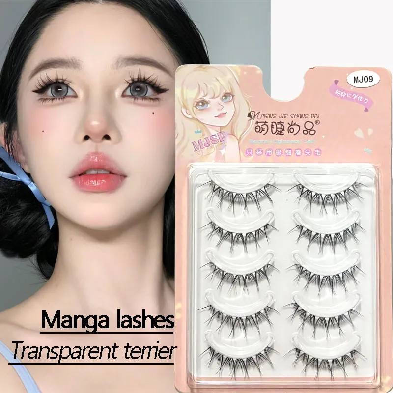 Cílios postiços naturais finos transparentes haste cílios manga cílios novato suprimentos cílios coreano vara maquiagem