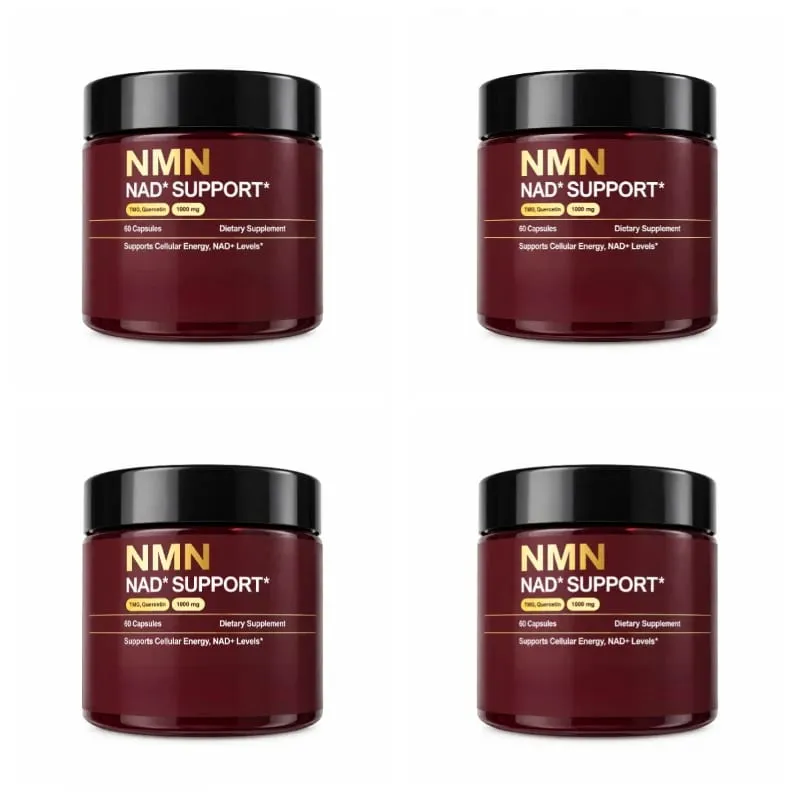 Suplemento de suporte NMN NAD + 1000 mg com TMG e quercetina para energia celular, envelhecimento saudável e suporte antioxidante 60 cápsulas