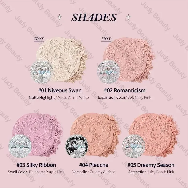 Maquiagem flor sabe conjunto concha pérola série seis cores paleta de sombra em relevo blush brilho batom kit com saco tudo em