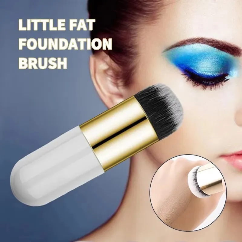 1 pçs pincéis de maquiagem rosto fundação pó solto corretivo mistura blush escova macio sintético cosméticos beleza maquiagem ferramentas