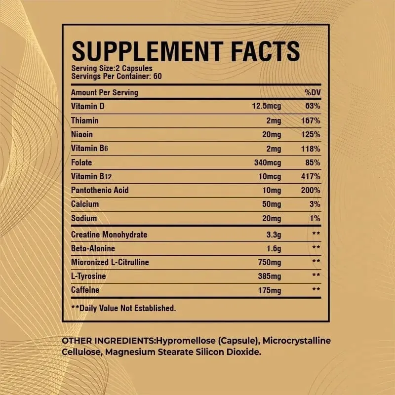 Pre-Workout Supplement - Promote Muscle Growth Increase Strength and Improve Exercise Recovery