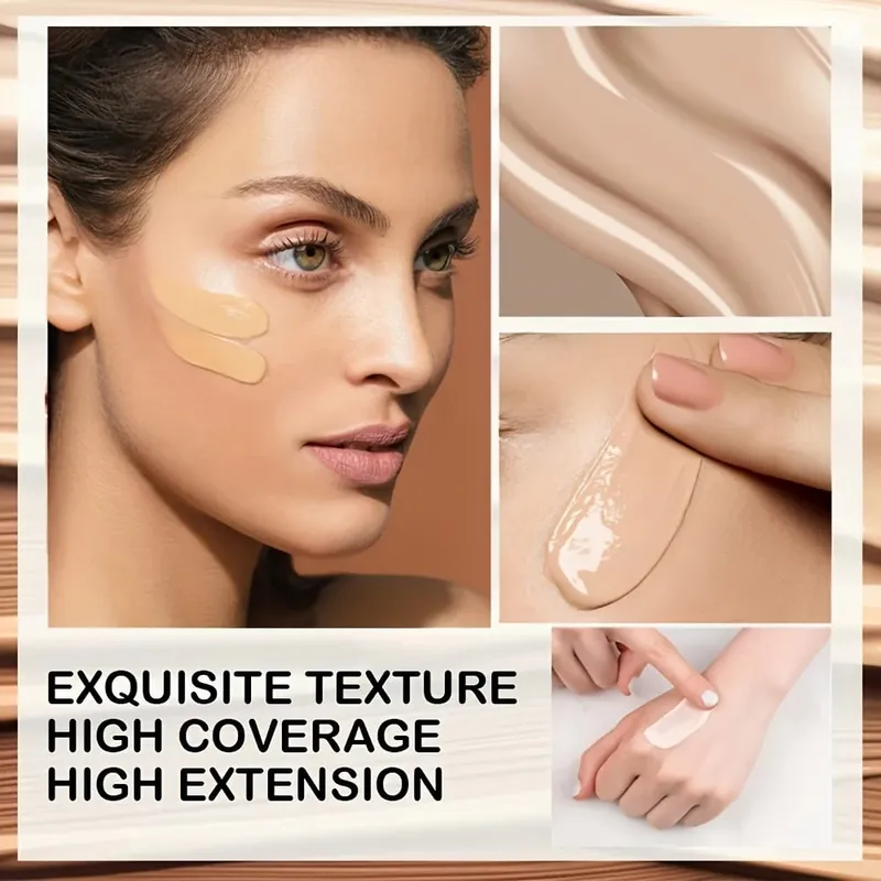Conjunto de 4 peças de primer + corretivo + base líquida + blush líquido fosco veludo à prova d'água base blush maquiagem para viagens