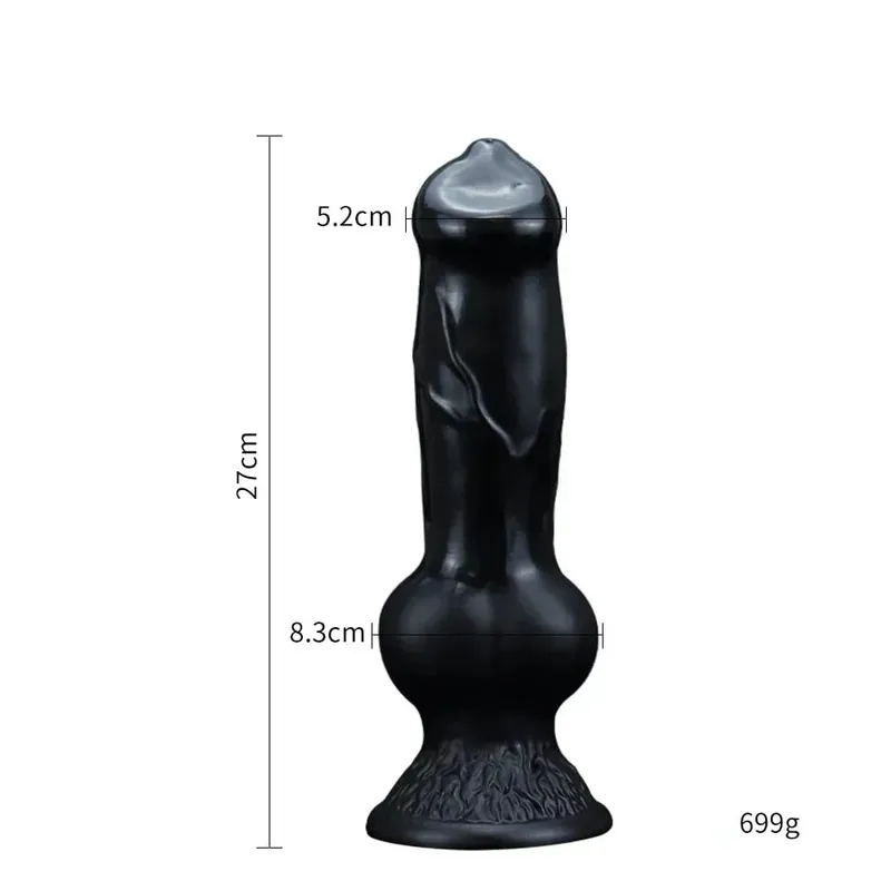 Plugue anal realista para cachorro, enorme, com ventosa, silicone, grande, massageador de próstata, brinquedos sexuais adultos para homens e mulheres
