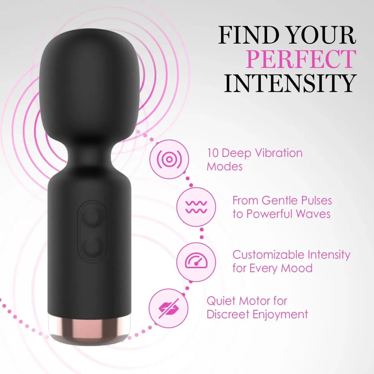 Mini estimulador de clitóris av vibrador varinha com 10 modos de vibração vibração portátil para ponto g mamilo brinquedo sexual adulto massageador