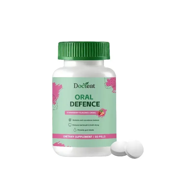 Oral Defence Chewable Tablets for Breath Freshness Support with Xylitol and Microcrystalline Hydroxyapatite for Adult 60 Pills