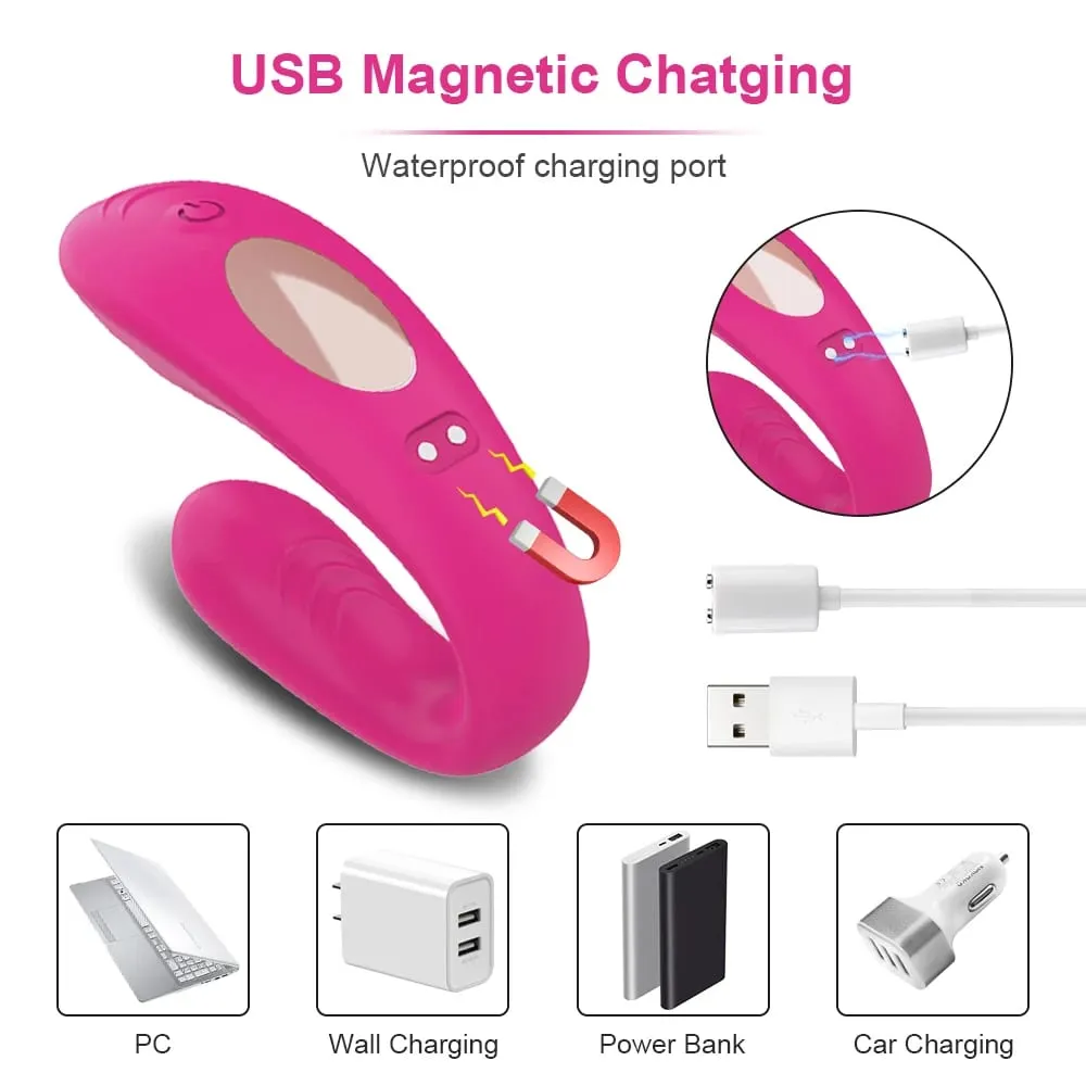 Vibrador tipo u com controle remoto, para mulheres, estimulação do clitóris, ponto g, massagem vaginal, masturbação feminina, brinquedos sexuais para casal
