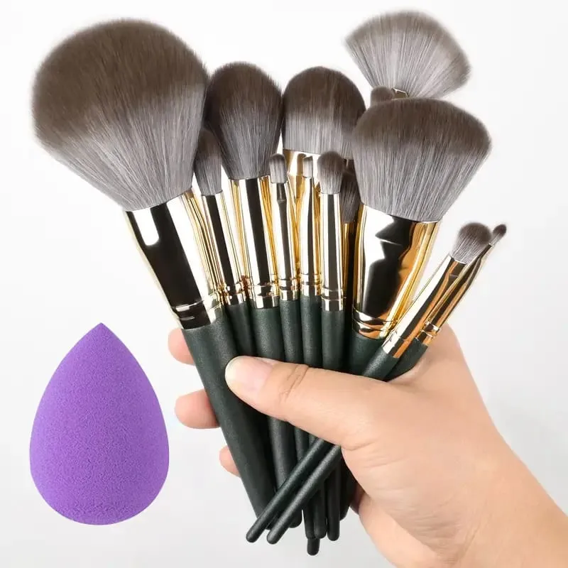 Conjunto de pincéis de maquiagem, 10/32 peças, pó macio, base, contorno, blush, corretivo, sombra, iluminador, ferramenta de beleza