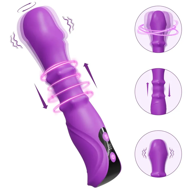 3 em 1 impulso rotativo vibrador clitóris massageador telescópico g ponto estimulador feminino vibrador adulto brinquedos sexuais masturbador feminino