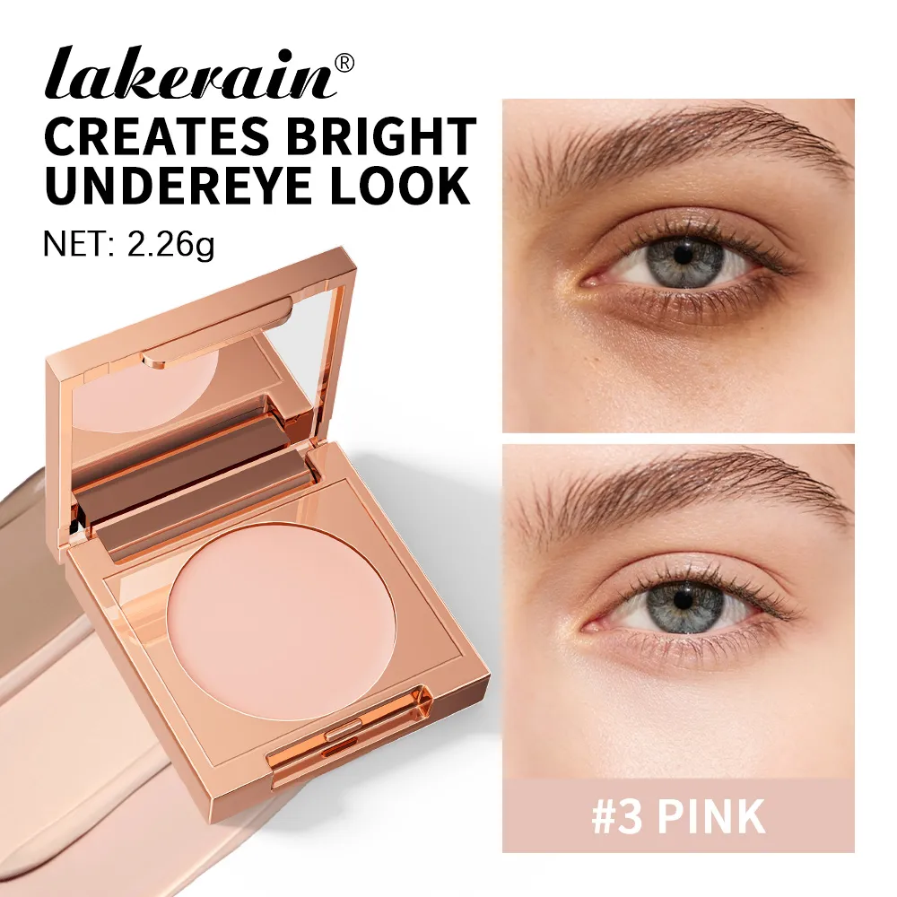 Corretivo hidratante para os olhos e creme de contorno-cobertura completa, corretor de olhos de longa duração para uma maquiagem de aparência perfeita