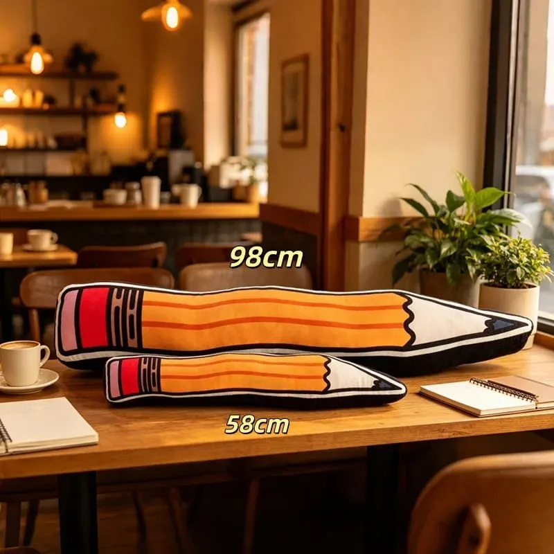 Pencil Stationery Plush Pillow Soft Sofa Cushion Adorably Home Decor Toy Comfortable Accompany Sleep Toy Creative Birthday Gift