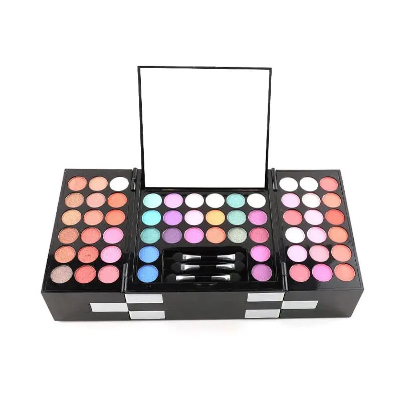 148 cores tudo em um kit de maquiagem paleta de sombra profissional com blush iluminador corretivo pincéis conjunto de maquiagem portátil