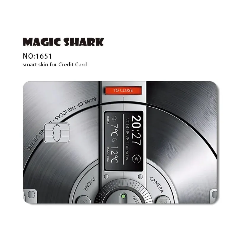 2026 New Magic Shark Anime Money Charge 404 Error ID Game Machine Film Skin Sticker for Debit Bank Credit Card