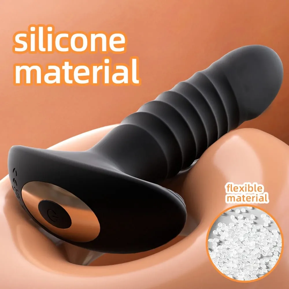 Vibrador massageador de próstata masculino, controle por aplicativo, plugue anal telescópico, brinquedo sexual feminino para adultos
