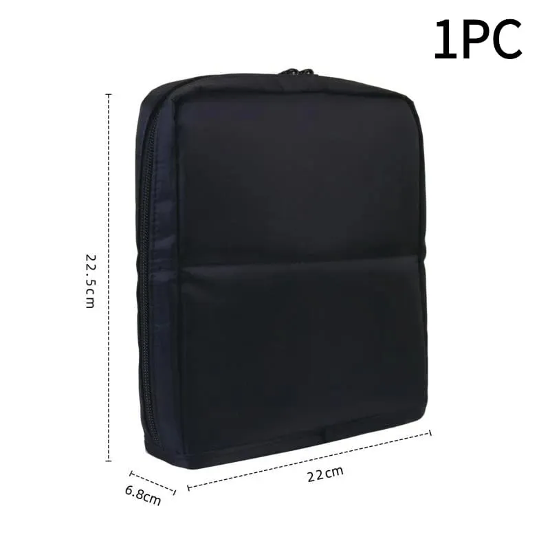 1pc dobrável maquiagem artista armazenamento pincéis de maquiagem bolsa stand-up pincéis de maquiagem saco de armazenamento com divisórias ajustáveis.