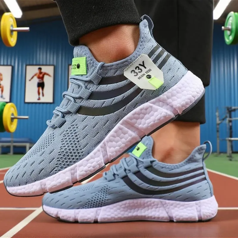 Tênis de malha masculino leve confortável macio respirável tênis de corrida atlético tenis multi colorido sapatos de caminhada
