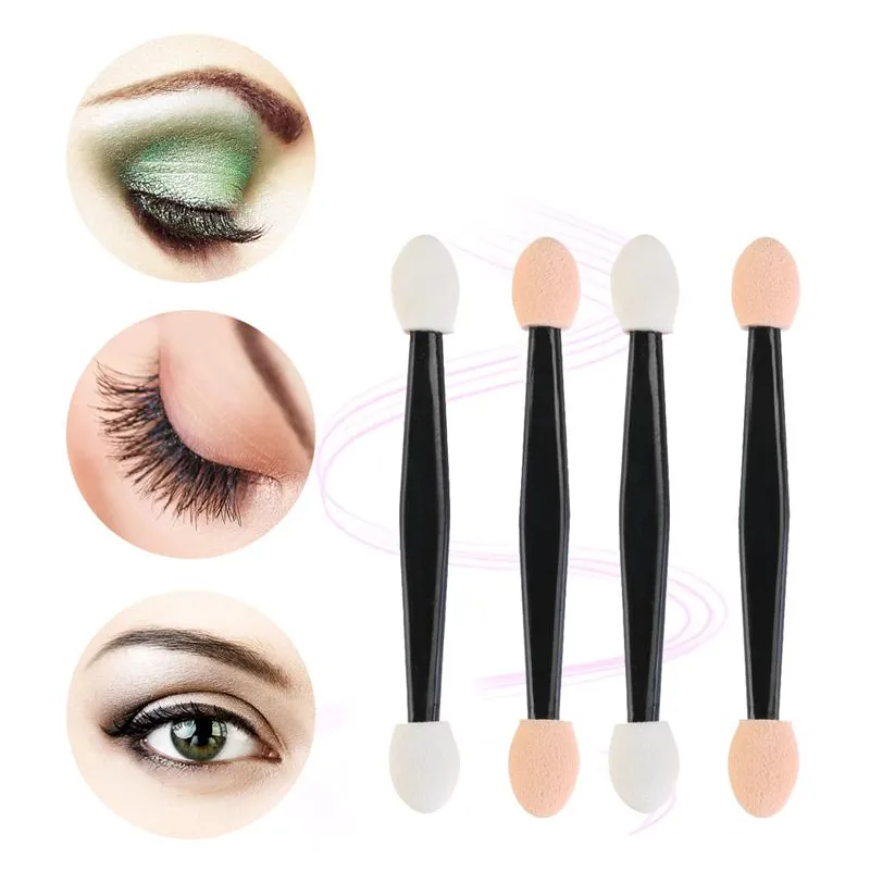 30/50pcs aplicadores de sombra de dupla face em esponja a granel pincéis de sombra de olho descartáveis ​​mini pincéis de maquiagem pincéis de pó de unhas