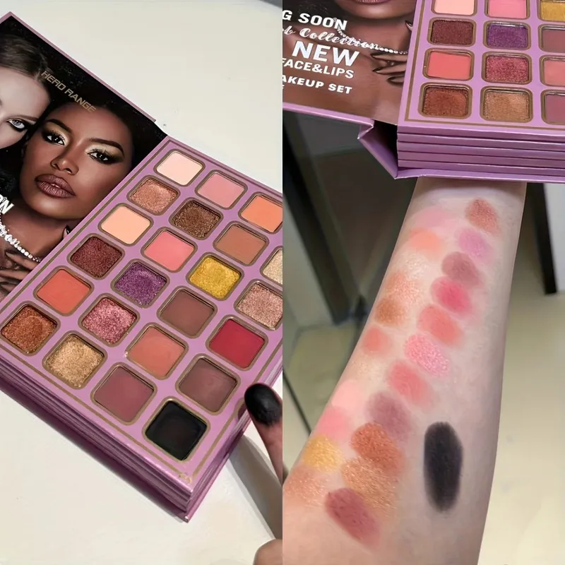 Paleta de maquiagem multi 78 cores com pincéis Matte Shimmer Eyeshadow Blush Destaque Lip Gloss Conjunto Presente de Natal